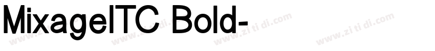 MixageITC Bold字体转换